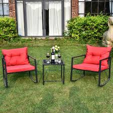 Have a magical christmas with our massive range of festive favourites to get you all set for the season. Outsunny 3 Piece Folding Outdoor Rocking Chair Table Set Patio Bistro Set For Sale Online Ebay