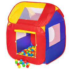 Piscine A Balles Cabane Maison Tente Pop Up De Jeux Pour Enfant 86 Cm X 84 Cm X 102 Cm Multicolore 400729