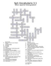 Найди ответ на свой вопрос: Spanish Avancemos 1 Vocab 3 1 Crossword Spanish Vocab Crossword