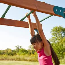 Three belt swings provide a classic favorite. Amazon Com Swing N Slide Ws 4564 Metal Monkey Bars With Six 21 5 Metal Rungs With Hardware Green Toys Games