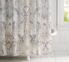 Celeste Print Shower Curtain Potterybarn Printed Shower Curtain Vinyl Shower Curtains Curtains