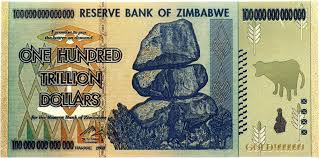 Image result for zimbabwe billion dollar note