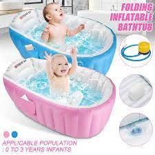 Never leave your baby in the bath alone. Portable 0 3 Years Baby Bathtub Folding Inflatable Tub Swimming Pool Thickening Warm Foot Blowup Air Pump Newborn Bath Tub Inflatable Portable Bathtubs Aliexpress