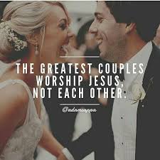 The greatest couple worship Jesus, not each other. {Adam Cappa Quote}