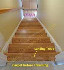 Young Retrotread Installation Carpet Fitting At Stair Landing Wood Stairs Stair Remodel Wooden Stairs