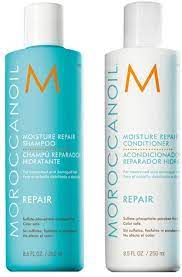Moroccanoil blonde perfecting purple shampoo combats brassiness in blonde, lightened, or gray hair. Moroccanoil Moisture Repair 250ml Shampoo 250ml Conditioner Combo Amazon Co Uk Sports Outdoors