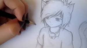 Use a pencil and draw a stick figure. Anime Neko Drawing Youtube