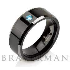 Aquamarine Men Tungsten Wedding Bandman Tungsten Wedding Etsy Tungsten Wedding Rings Mens Wedding Rings Tungsten Black Tungsten Wedding Band