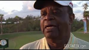 Lee Elder discusses being the first black to play in the Masters in 1975.