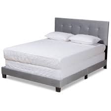 Modern and contemporary, this queen platform bed from baxton studio is sure to add effortless style to your bedroom. Target For Queen Samantha Velvet Upholstered Button Tufted Bed Gray Black Baxton Studio Accuweather Shop