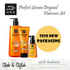Restoring conditioner for damaged hair is enriched with 7 oils, which intensively cares for dry and damaged hair: 2020 New Packaging Mise En Scene Perfect Serum Hair Care Set Shampoo 680ml Conditioner 180ml Serum 80ml Lazada