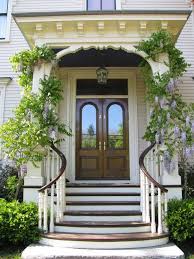 Wisteria Or Grapes At Entrance Spiral Handrail To Match The Inside Staircase Front Door Design Beautiful Front Doors Victorian Front Doors