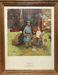 Stealing Home By Norman Rockwell 70 S Lithographs Norman Rockwell Art Painting Painting