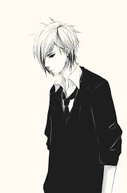 Black And White Anime Boy Cute Sneak Peek By Eikomi On Deviantart Anime Boy Anime Dark Anime