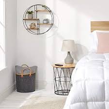 Farmhouse and rustic distressed paint and wood finishes add a sense of history, and designer details such. Mdesign Modern Farmhouse Side End Table Metal Diamond Design Open Side Storage Removable Wood Top Sturdy Rustic Industrial Home Decor Accent Furniture For Living Room Bedroom Matte Black Buy Online
