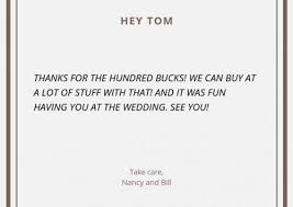 Jun 18, 2019 · writing tip: Wedding Thank You Cards Wording 2021 Guide Wedding Forward