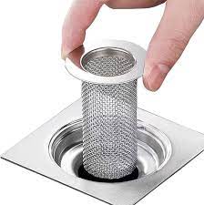 Resdenio Bathroom Sink Drain Strainer Stainless Steel. 2 Pack Floor Drain  Filter Mesh Basket Filter Hair Trap Anti-Clog Slag Strainer - Large Wide  Rim 2.16