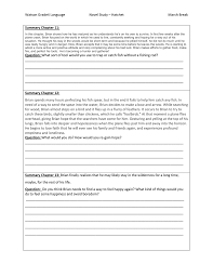 Summary Worksheets Hatchet