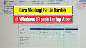 Cara membagi / membuat partisi di windows 10. Cara Membagi Partisi Di Windows 10 Tanpa Instal Ulang Tanpa Hilang Data Pada Laptop Acer Aspire 3 Youtube