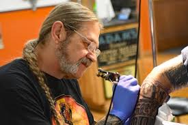 American Pickers Frank Fritz at Hawk's Tattoos