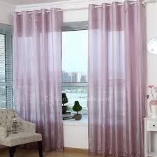 Simple Chic Light Purple Polyester Light Transparent Sheer Curtain