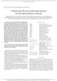 Sarm noon nuer tong eng. Pdf A Multi Port Power Conversion System For The More Electric Aircraft