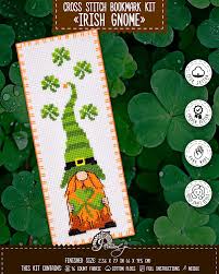 It's available as a free download when you sign up for emails from stitch people. Amazon Com Counted Cross Stitch Kit For Hand Embroidery Irish Gnome St Patrick S Day Gifts For A Booklover