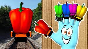 песня тра та та та тра та та та Bell Pepper Train Part 2 Finger Family Song Fruit Trains Capsicum Tra Finger Family Song Stuffed Bell Peppers Kids Songs