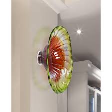 This fabulous blown glass sculpture allows the viewer to not only look at the art but also in and through it too. Springdale 7 5 H Verdugo Hand Blown Art Glass Wall Decor Overstock 17179277