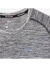 Check out top brands on ebay. Nike Dri Fit Knit Short Sleeve Running T Shirt Black Silver At John Lewis Partners