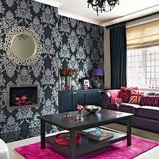 Pink And Black Living Room Scheme Ideal Home Black And Silver Living Room Silver Living Room Black Living Room