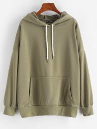 Drop Shoulder Kangaroo Pocket Loose Hoodie Light Gray Light Green In 2020 Loose Hoodie Sweatshirts Hoodies