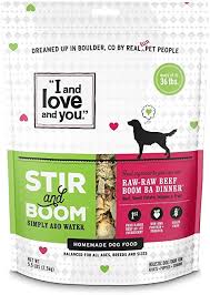 Check spelling or type a new query. I And Love And You Stir Boom Dehydrated Freeze Dried Raw Dog Food Beef 5 5 Pound Bag Dry Pet Food Pet Supplies Amazon Com