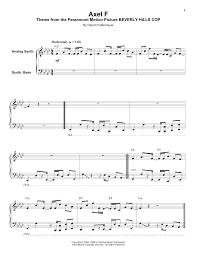 The piano sheet music from axel f is composed in the original key of f minor. Axel F Sheet Music Harold Faltermeyer Keyboard Transcription