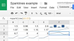 use sparklines in google sheets