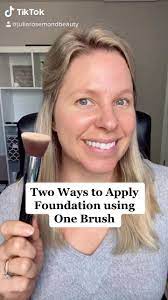 Two Ways To Apply Foundation Using One Brush Video In 2020 How To Apply Foundation Makeup Tips Foundation Foundation Tutorials