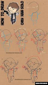 How To Draw Chibi Cartoon Han Solo From Star Wars Step By Step Drawing Tutorial How To Draw Step By Step Drawing Tutorials Chibi Drawings Star Wars Drawings Drawing Cartoon Characters