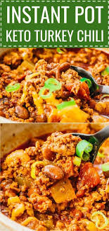 A Meaty Low Carb And Keto Chili With Ground Beef And Turkey Conveniently Made I Keto Crockpot Recipes Instant Pot Pressure Cooker Comfort Food Recipes Dinners