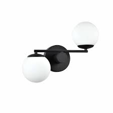 4.8 out of 5 stars. Capri Vcw1215bl 14 Integrated Led Wall Sconce Lighting Fixture In Black With 2 Glass Shades Vonn Com