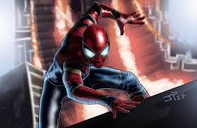 Spiderman, iron man, hd, 4k, superheroes. Iron Spider Spider Man Wallpaper Resolution 3071x2008 Id 1123676 Wallha Com
