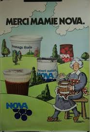 Affiche Originale Merci Mamie Nova Circa 1975 Yahourt Dessert Fromage Frais Enfance Affiches Retro Publicite Vintage