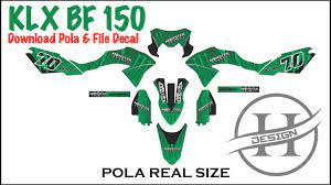 Pola decal dtracker bf cdr / pola striping motor n. Pola File Decal Kawasaki Klx Bf 150 Youtube