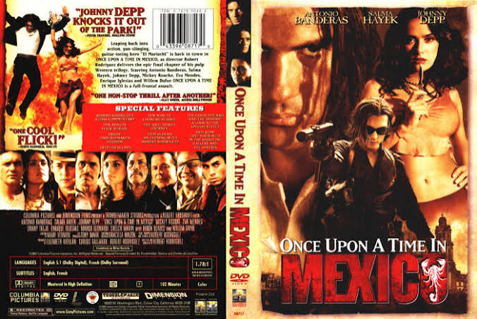 Once Upon A Time In Mexico (2003) WS R1 - Movie DVD - CD Label, DVD Cover,  Front Cover