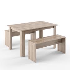 Vicco Tischgruppe 140 X 90 Cm 4 Personen Esszimmer Esstisch Kuche Sitzgruppe Tisch Bank Banke Flexibel Verstaubar Eiche Haus Sitzgruppe Esstisch