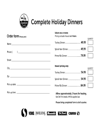 Some orders may still be placed today for pickup tomorrow. Fillable Online Complete Holiday Dinners Safeway Official Site Fax Email Print Pdffiller