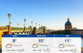 Ce dimanche, le soleil se lèvera à dakar à 6h56 et il se couchera à 19h24. Meteo Toulouse Previsions Du Dimanche 14 Avril 2019