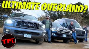 Read our opinion and compare specs including price, safety, mpg, cargo capacity, interior features and more. What S The World S Best Overlander Land Cruiser Vs Sequoia Vs Sprinter 4x4 Off Road Challenge Youtube