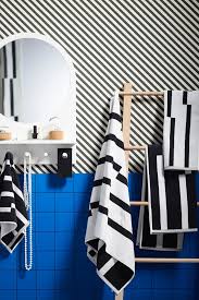 Kinnen Badetuch Weiss Schwarz 70x140 Cm Ikea Deutschland Ikea Ideen Badetuch Tuch