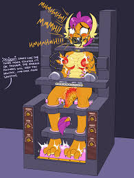 Rule 34 - Ball Gag Blush Bodily Fluids Bondage Bondage Furniture Bound  Breasts Brush Brushing Pussy Caroo Chair Dialogue Dragon English Text  Female Friendship Is Magic Furniture Gag Hasbro Hi Res Horn
