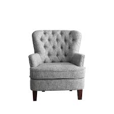 Mu dutch velvet high back armless chair, retro elegant throne chair, upholstered tufted accent seat with storage for living room, bedroom, cream white, 2021 new 3.8 out of 5 stars 4 $183.99 $ 183. Nathaniel Home Bentleybutton Tufted Accent Chair With Nailhead Walmart Canada